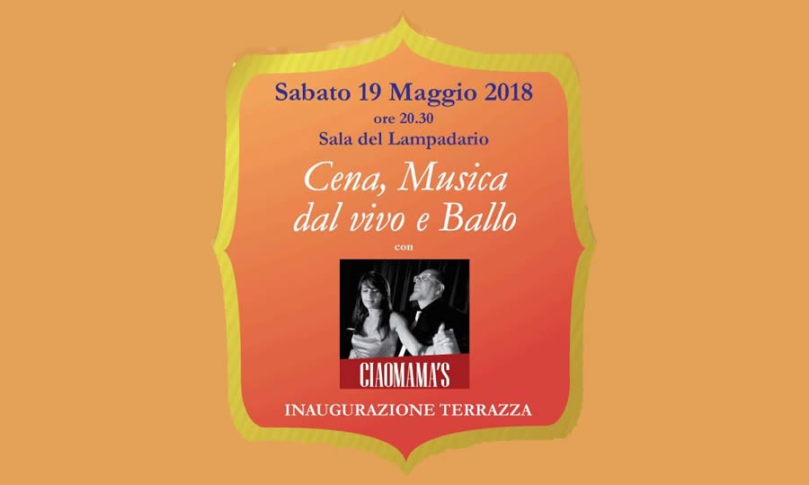 Cena Musica dal vivo e Ballo - 19 maggio 2018